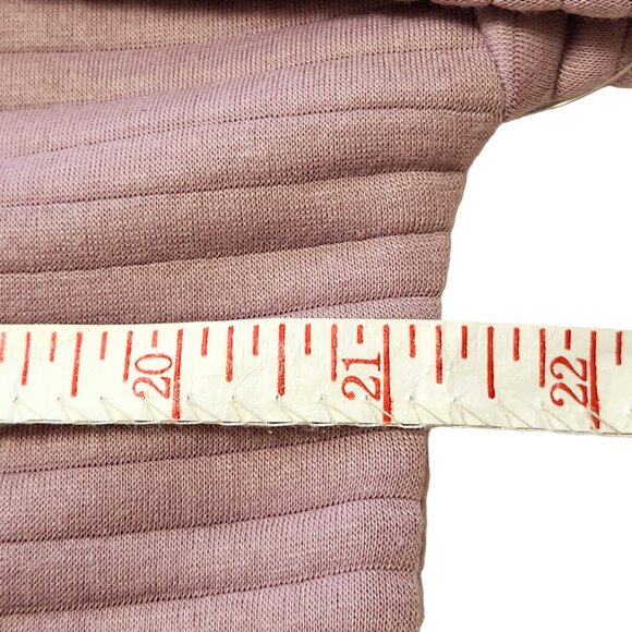 Sweatshirt Project Drop Shoulder Dusty Pink Pullover Cross Neck Hoodie Size S - Picture 9 of 11